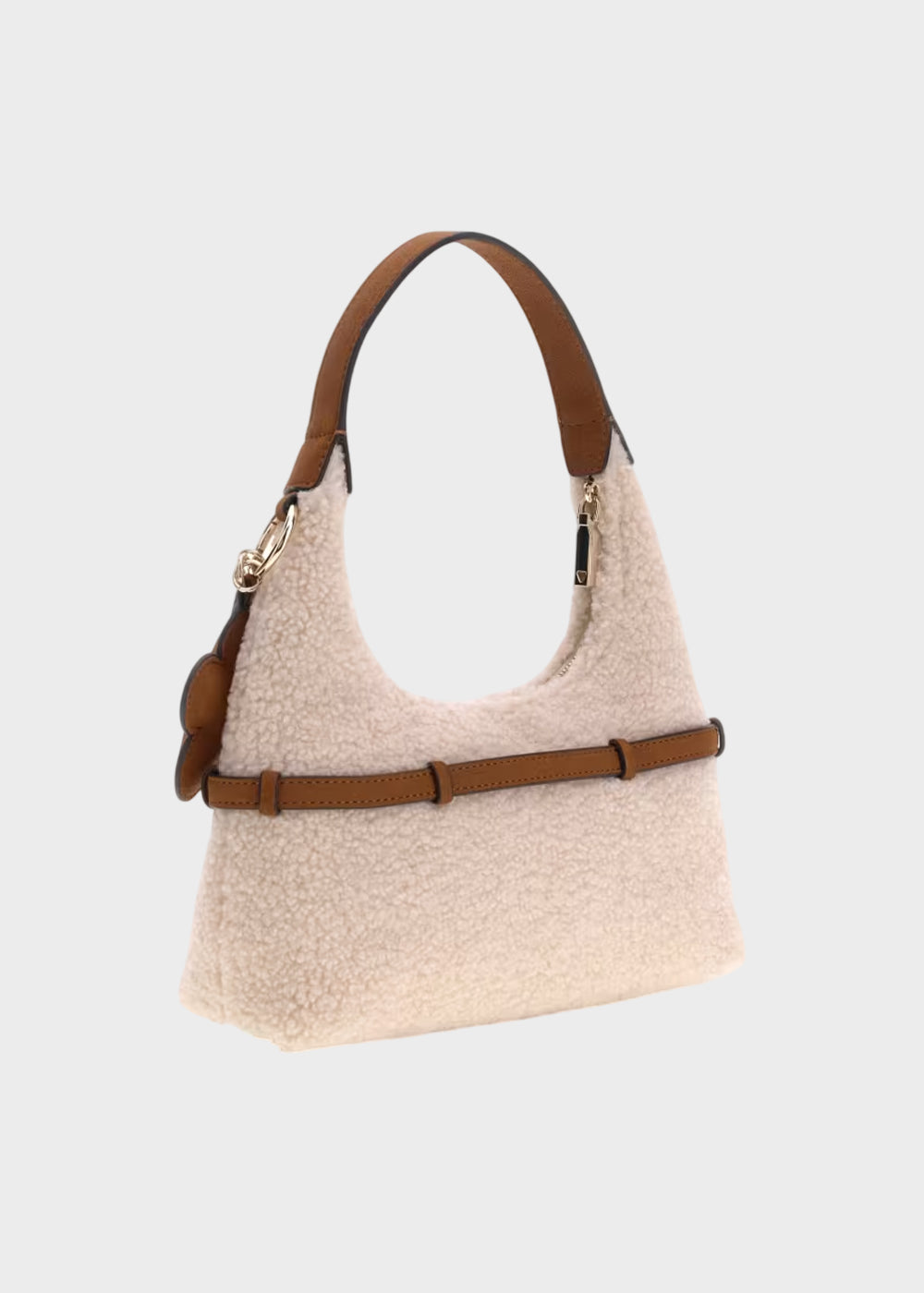 Borsa a spalla Taylor Mini lana sintetica con charm fiore-4