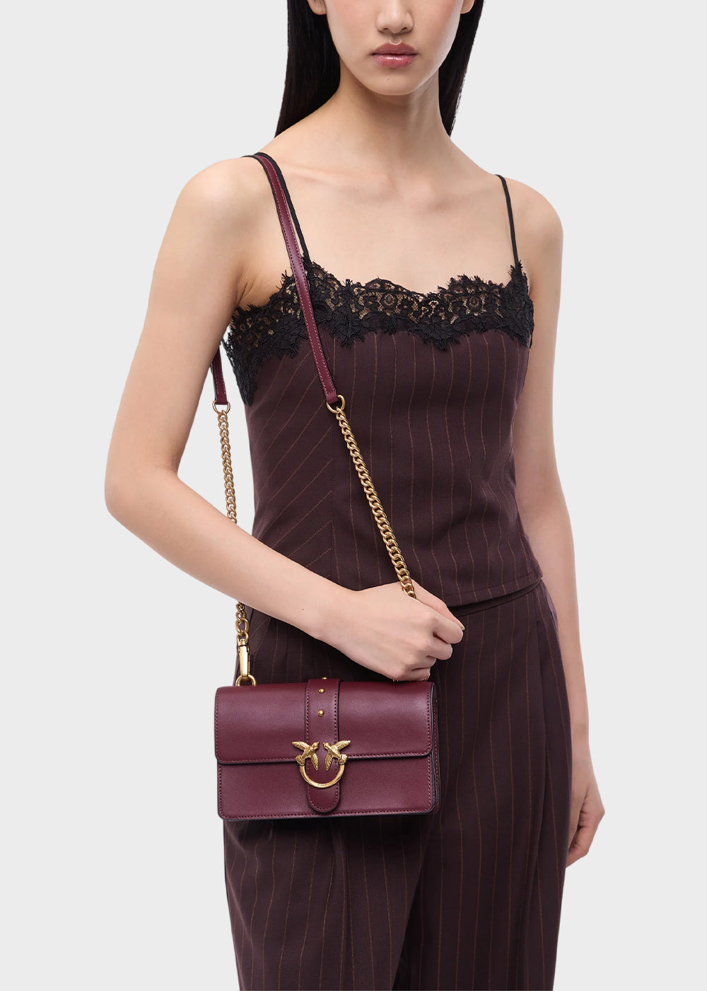 Borsa a tracolla piccola Love Bag One in pelle New Buckle-2
