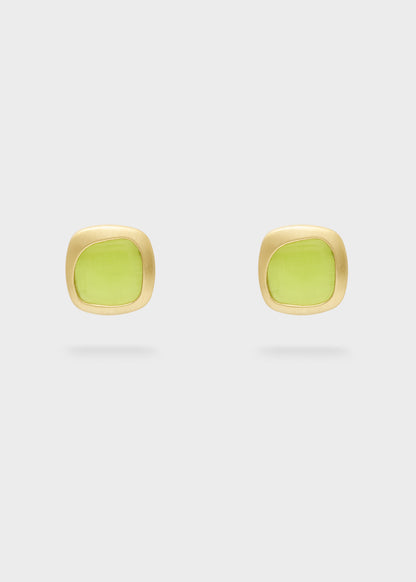 Orecchini Pia con pietra verde