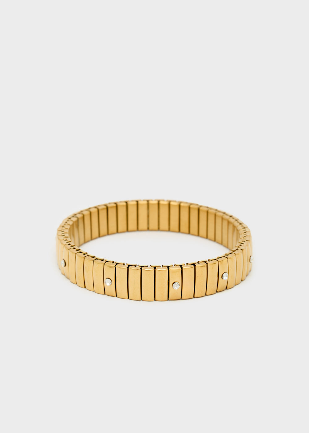 Mesh bracelet with stones