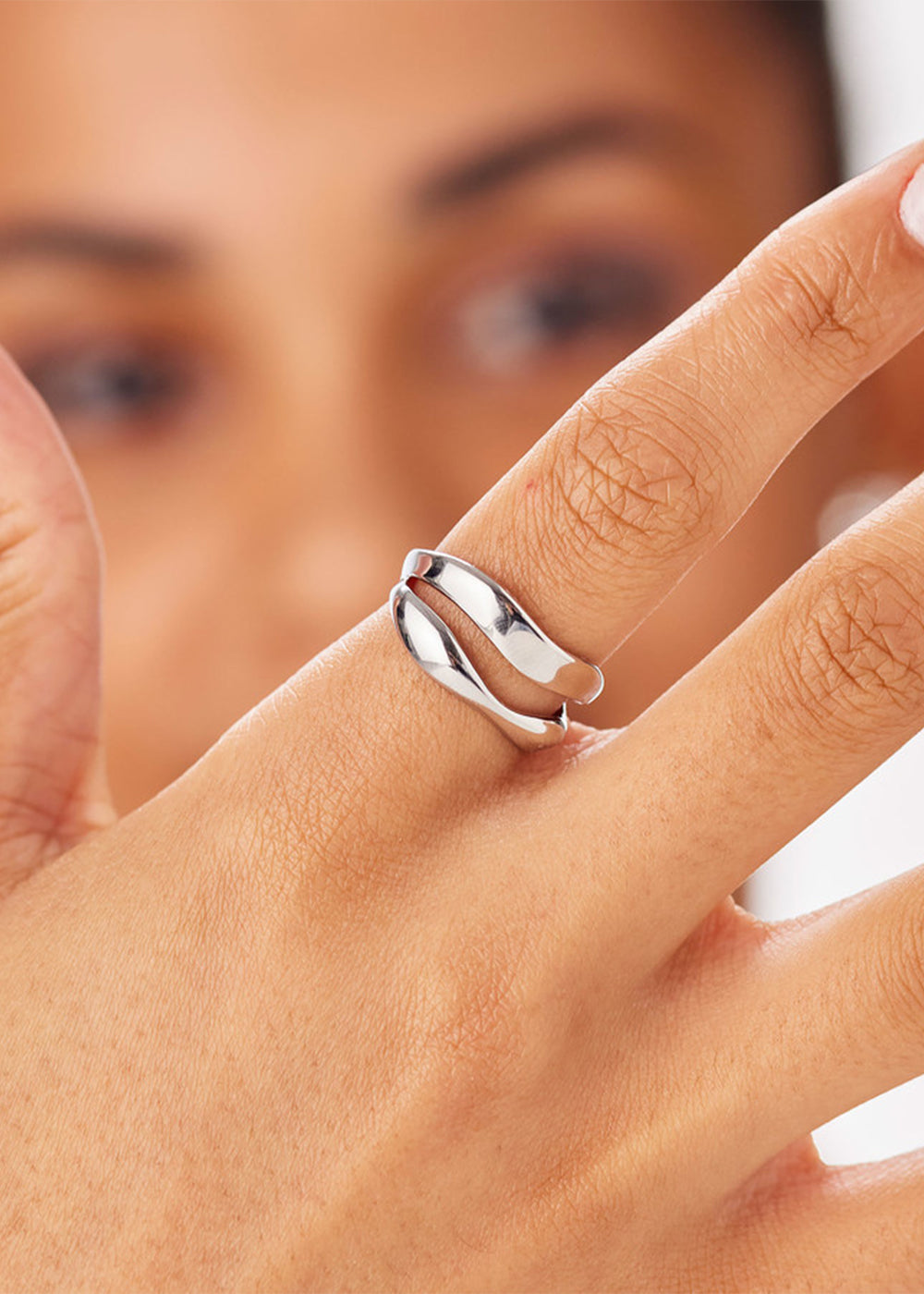 Anello Emotion in acciaio, taglia 18