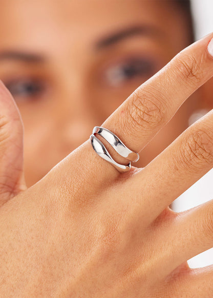 Anello Emotion in acciaio, taglia 18