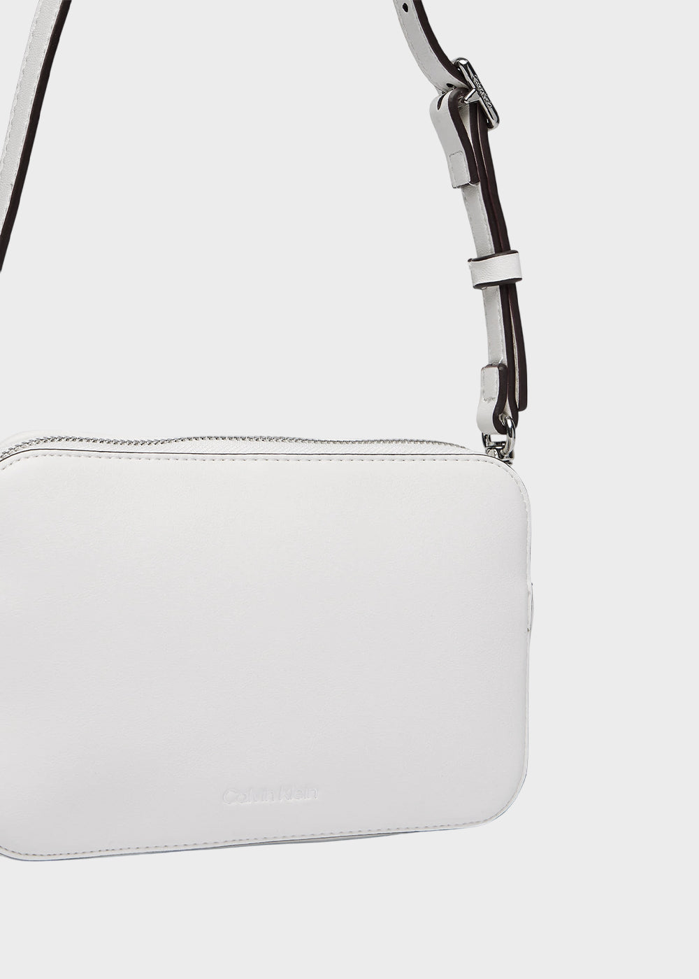 Borsa con tracolla in tessuto con doppia zip, piccola-5
