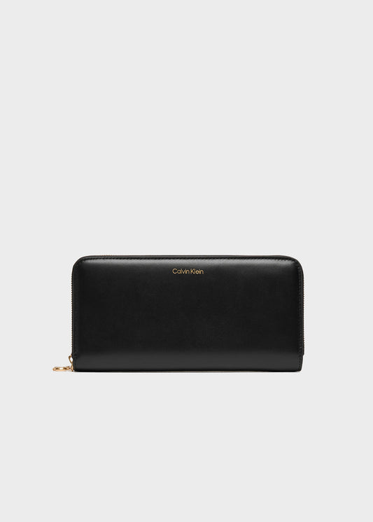 Large Leather Zip Around Wallet