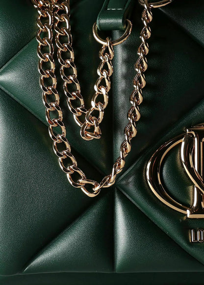 Borsa da spalla con logo frontale