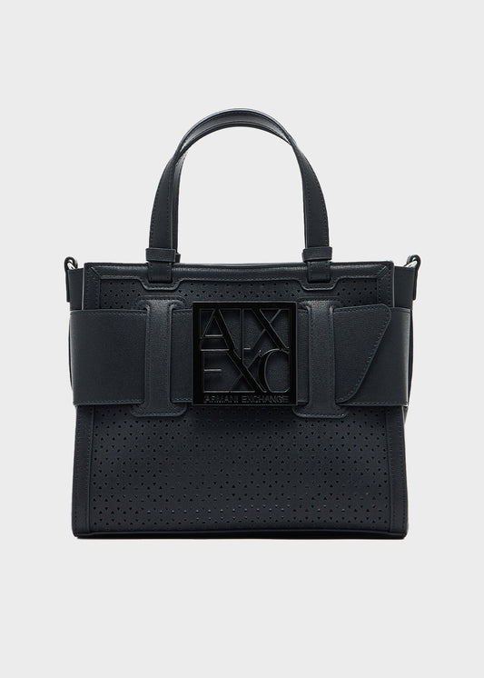 Borsa a mano con tracolla Susie Perforation Tote M