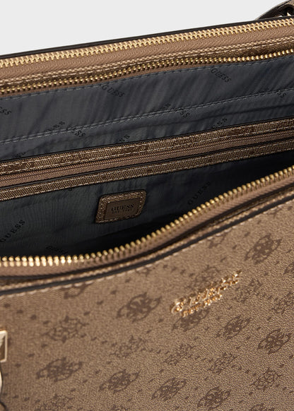 Borsa a spalla grande Calebra con logo all over