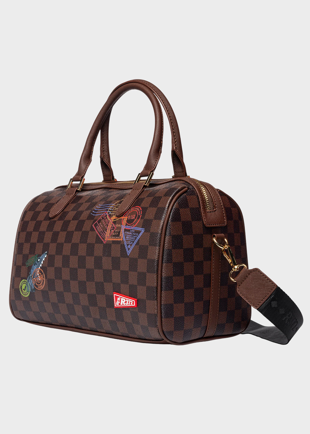 Borsa a mano con tracolla e trama a scacchi, "Limited Edition"