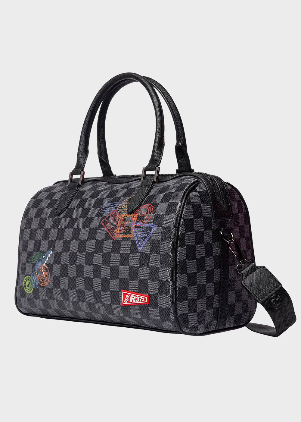 Borsa a mano con tracolla e trama a scacchi, "Limited Edition"-2