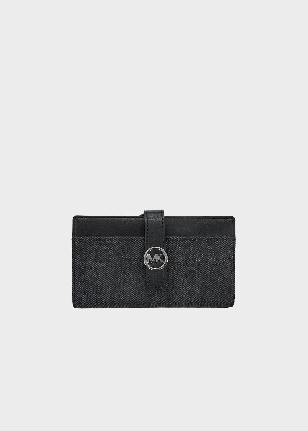 Portacarte con portamonete Bifold Greenwich in tessuto Denim nero