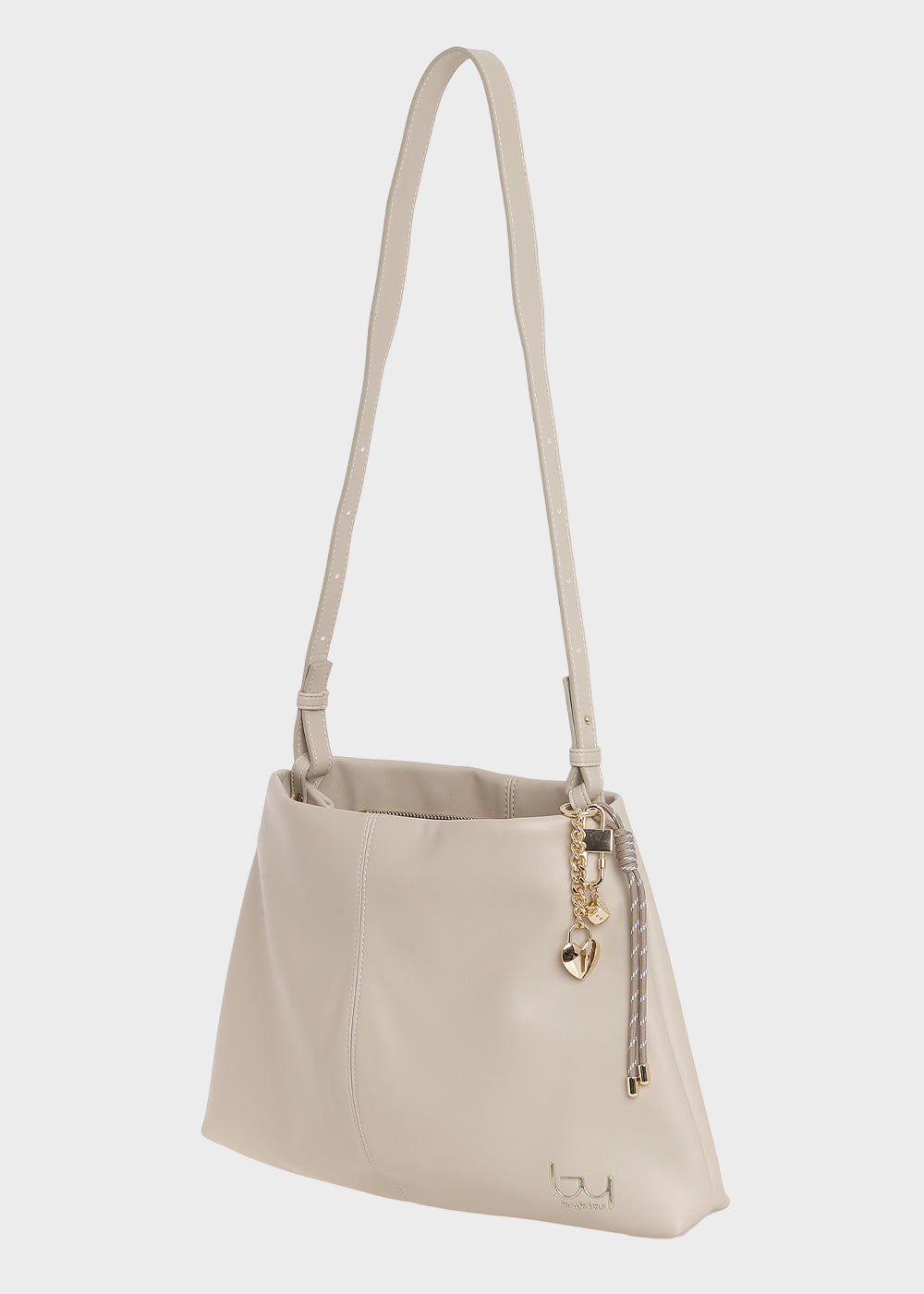 Borsa a spalla morbida Bay con charm-2