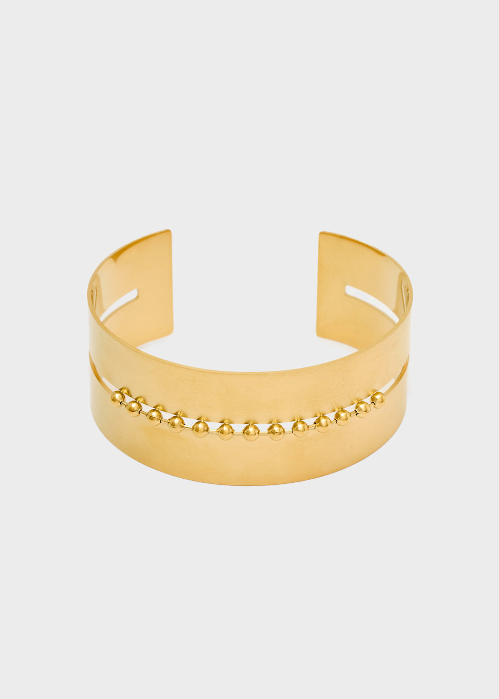 Rigid bracelet with central detail