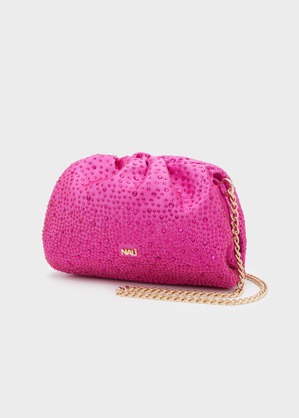 ASTRA FUCHSIA CLUTCH WITH STONES
