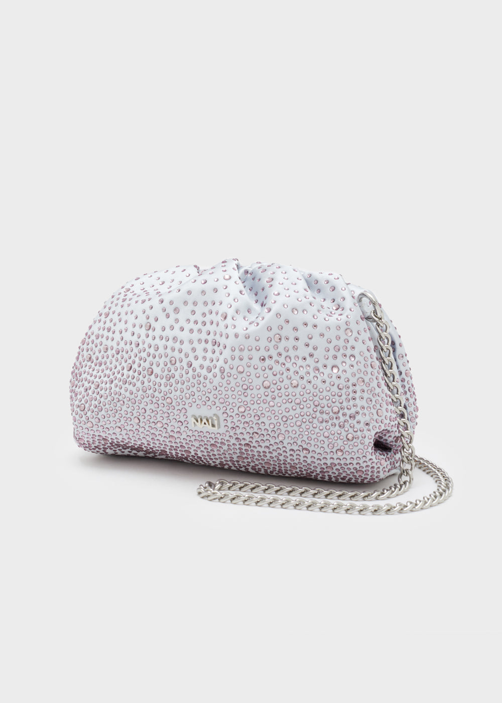 ASTRA BLUE CLUTCH WITH LILAC STONES