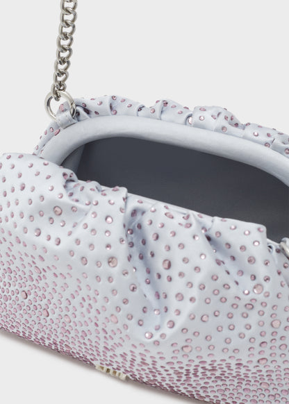 ASTRA BLUE CLUTCH WITH LILAC STONES