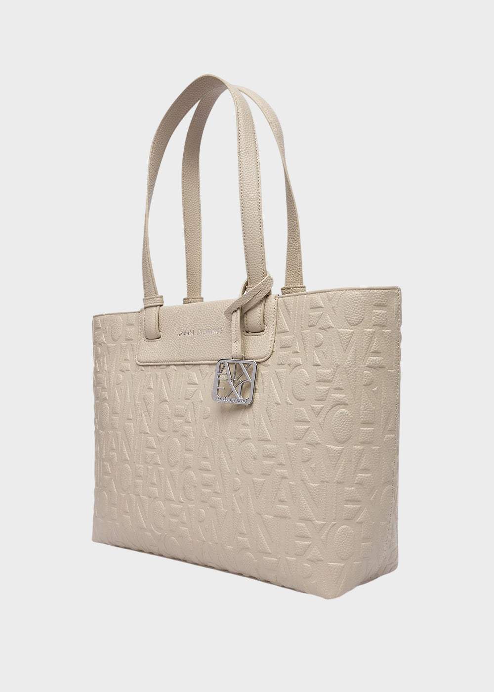 Borsa shopping Liz Pebble M con logo all over-3