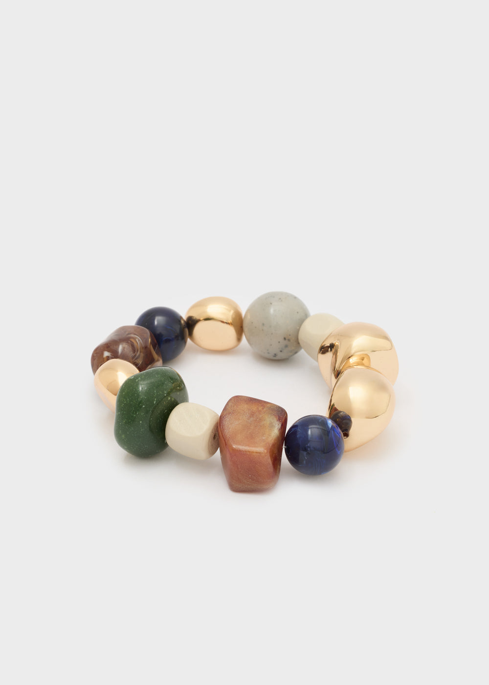 Elastic bracelet with resin nuggets