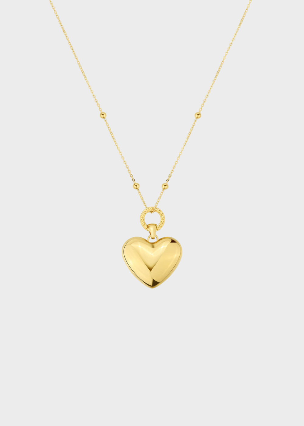 Collana Stellar in acciaio con finitura pvd oro 14K e pendente a forma di cuore