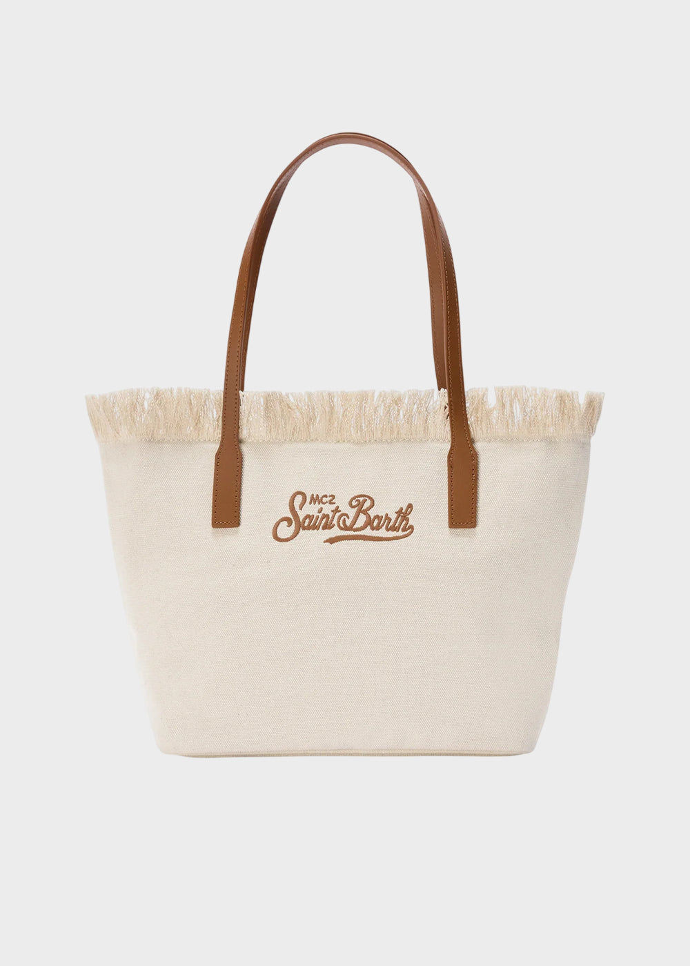 Borsa shopper City media in tessuto con frange