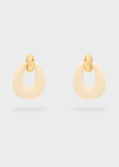 Nina Oval Stainless Steel Earrings