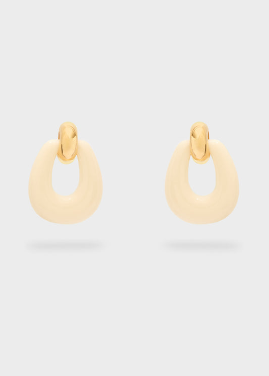 Nina Oval Stainless Steel Earrings