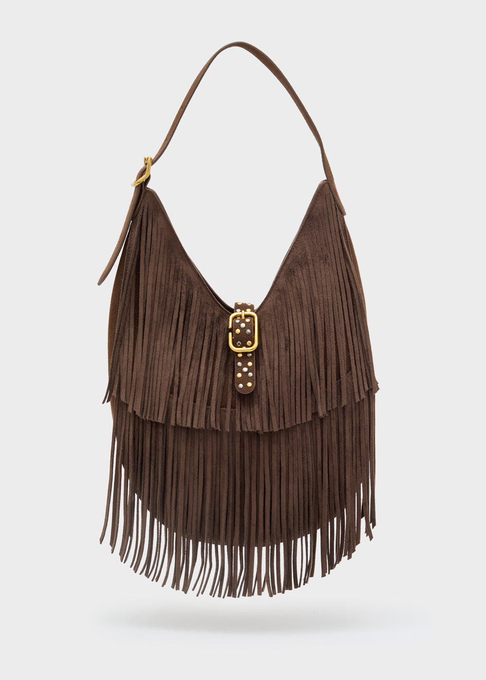 Borsa da spalla Montana con frange