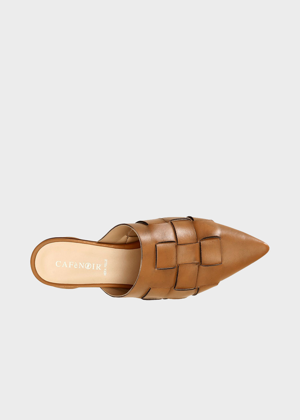 Sabot in pelle intrecciata a mano