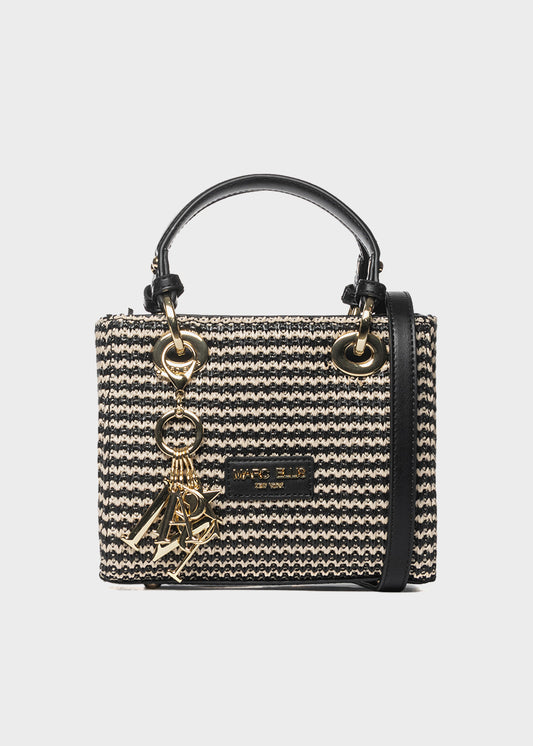 Borsetta Missy Straw S con accessorio tondo