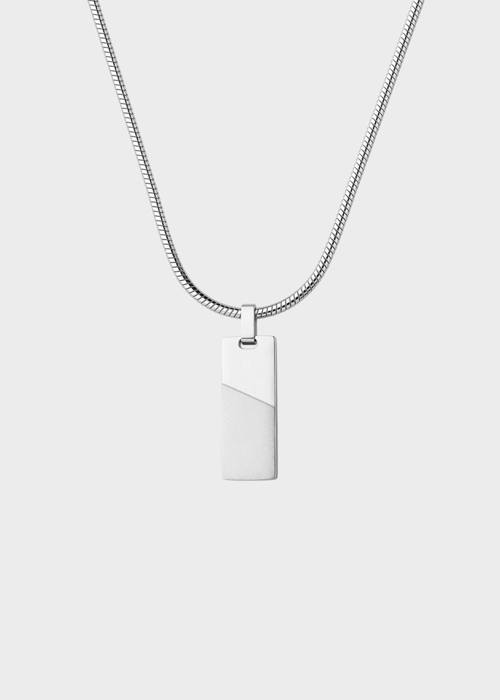 Collana Bound in acciaio con pendente satinato