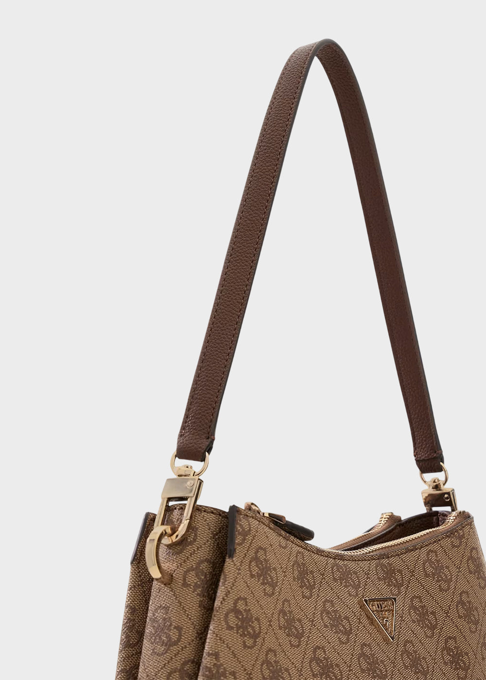 Borsa a spalla Noelle II Mini con doppia zip e logo all over-4