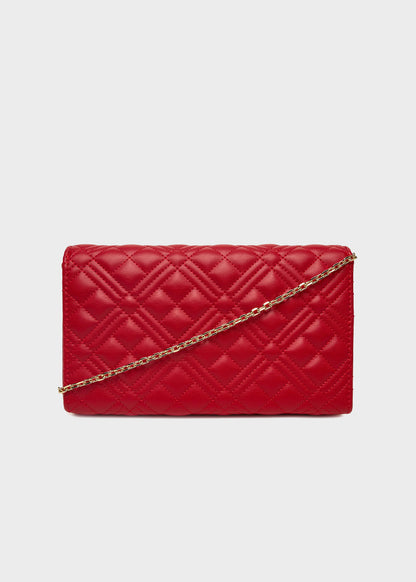 Borsa a tracolla con logo frontale