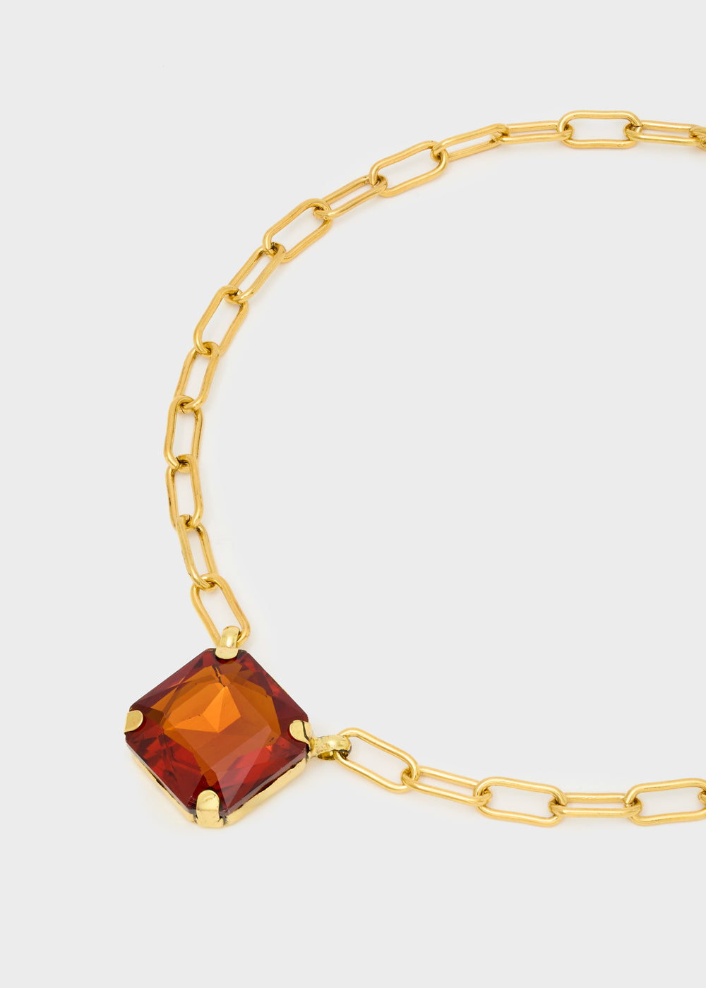 Collana Vale con pietra rossa