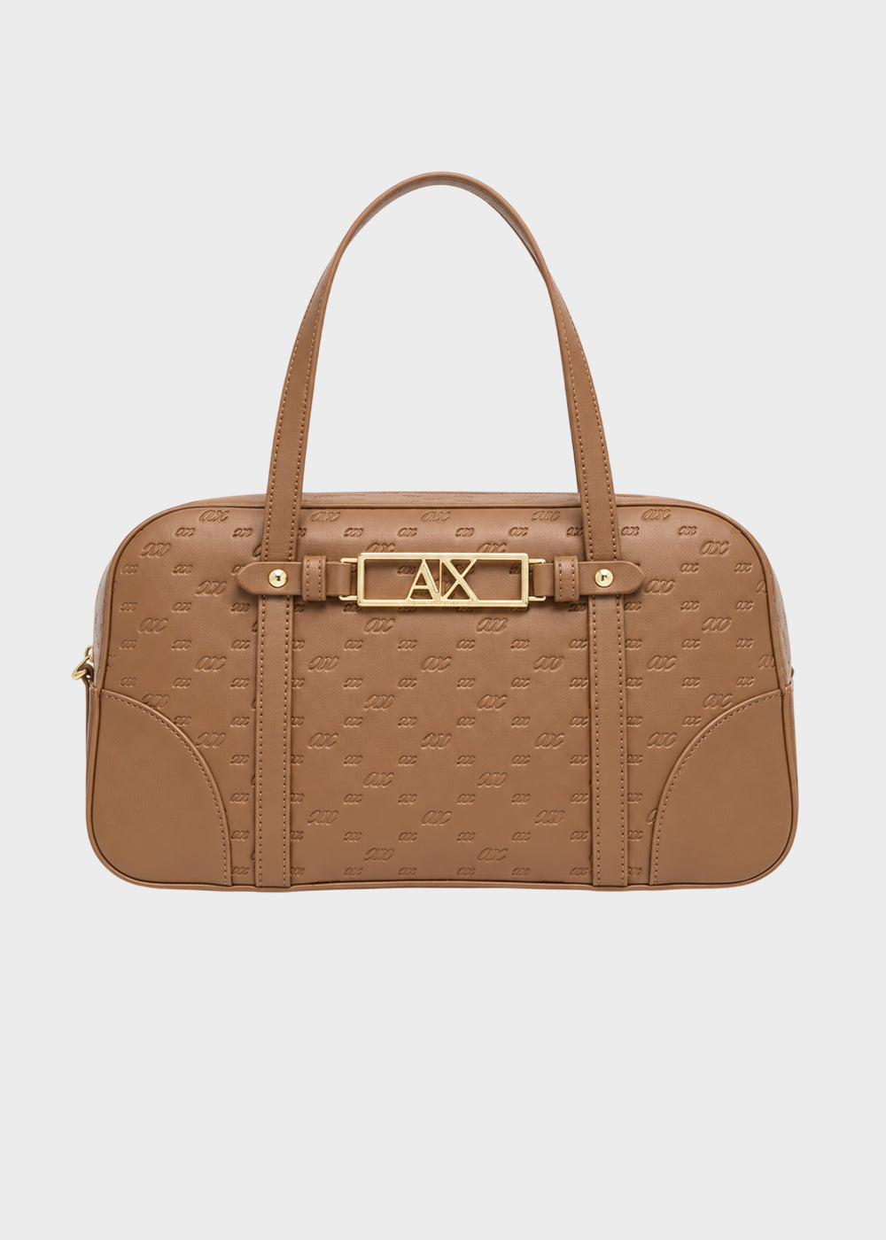 Bauletto a mano Polly Logo M con tracolla e logo all over