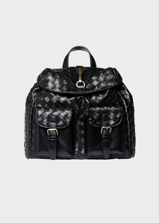 Zaino Colorado S Plait con pattina, tasche frontali e trama ad effetto intreccio