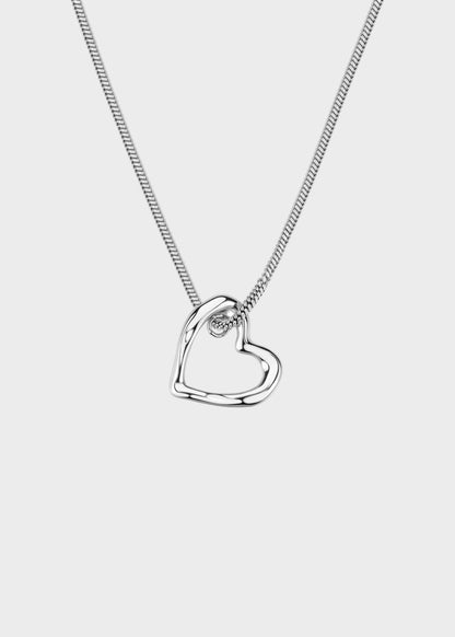 Collana Emotion in acciaio con pendente a forma di cuore