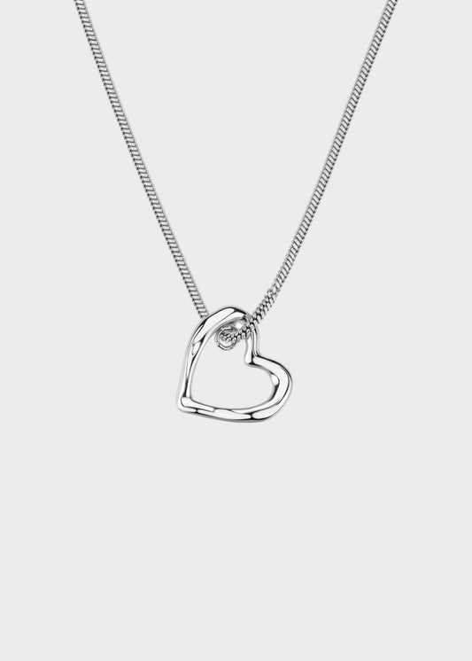 Collana Emotion in acciaio con pendente a forma di cuore
