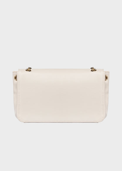 Borsa a tracolla Victoria L GR con pattina e logo metallico
