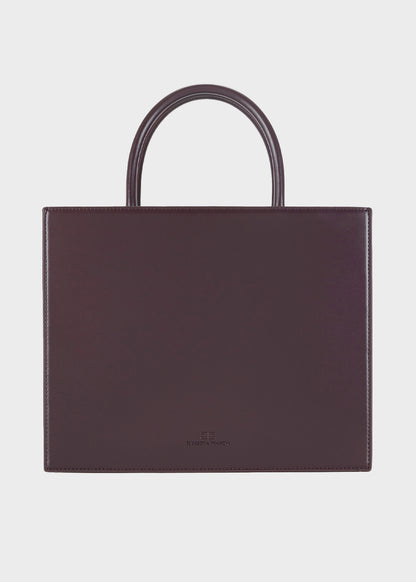 Large handbag with shoulder strap and logo