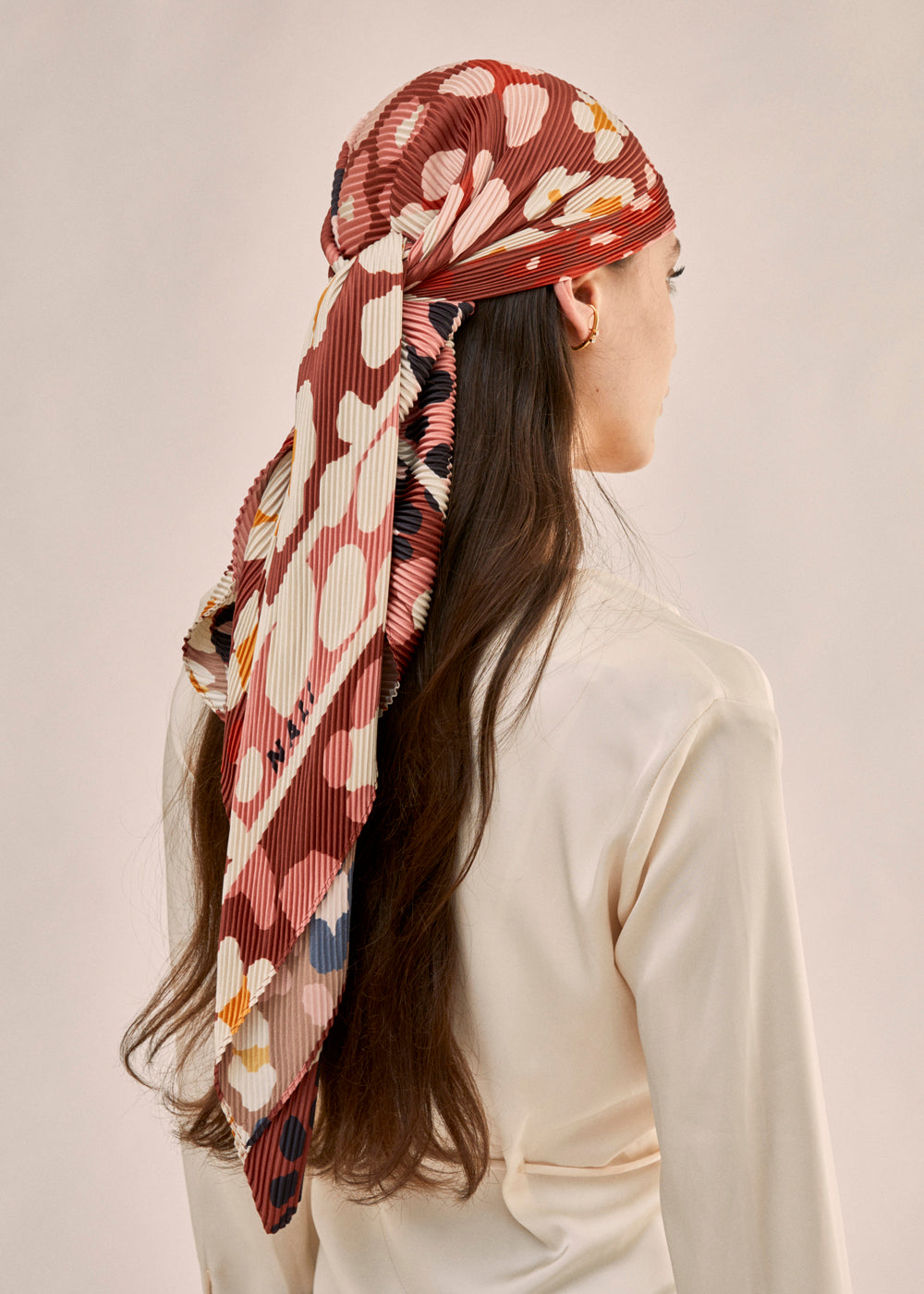 FOULARD PRINTEMPS PLISSE