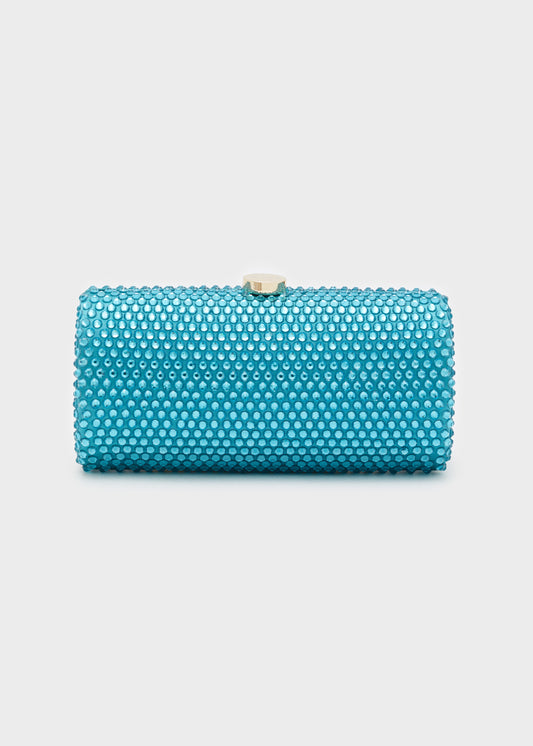 CLUTCH RUBINO CON PIETRE TURCHESE