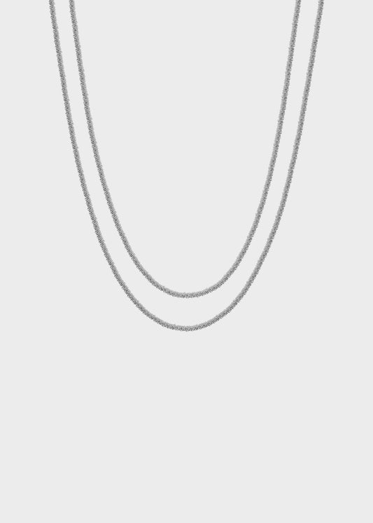 Collana doppiofilo Chunky in acciaio