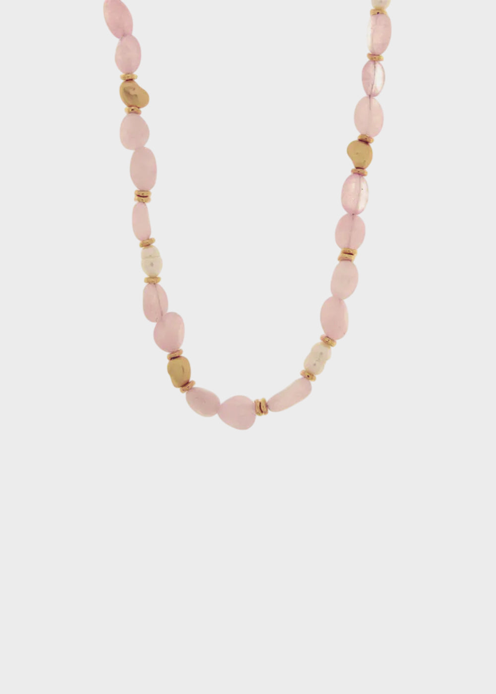 Collana in Metallo con cristalli rosa ispirati al vetro di Murano