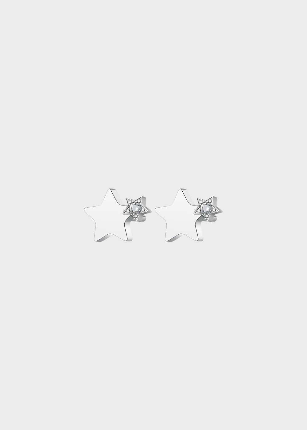 Orecchini Click in acciaio a forma di stella