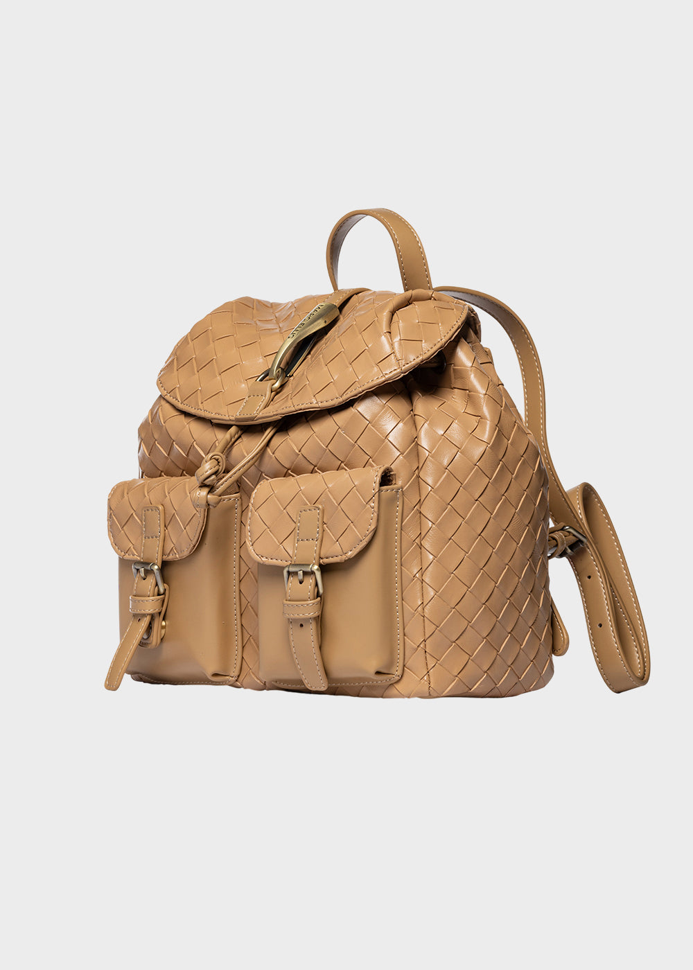 Zaino Colorado S Plait con pattina, tasche frontali e trama ad effetto intreccio