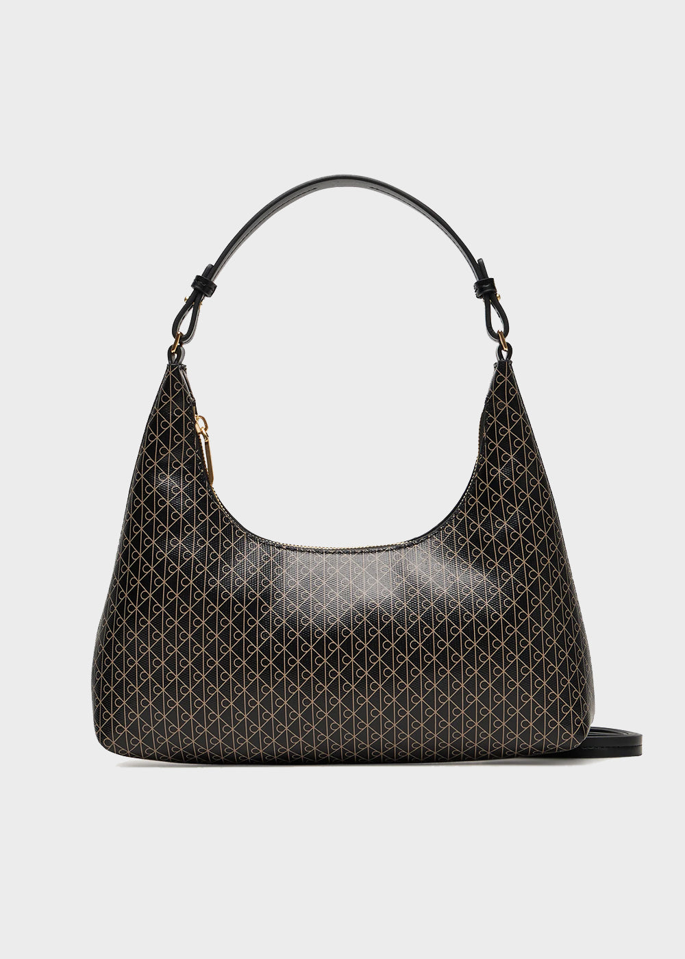 Borsa da spalla con logo monogramma all-over