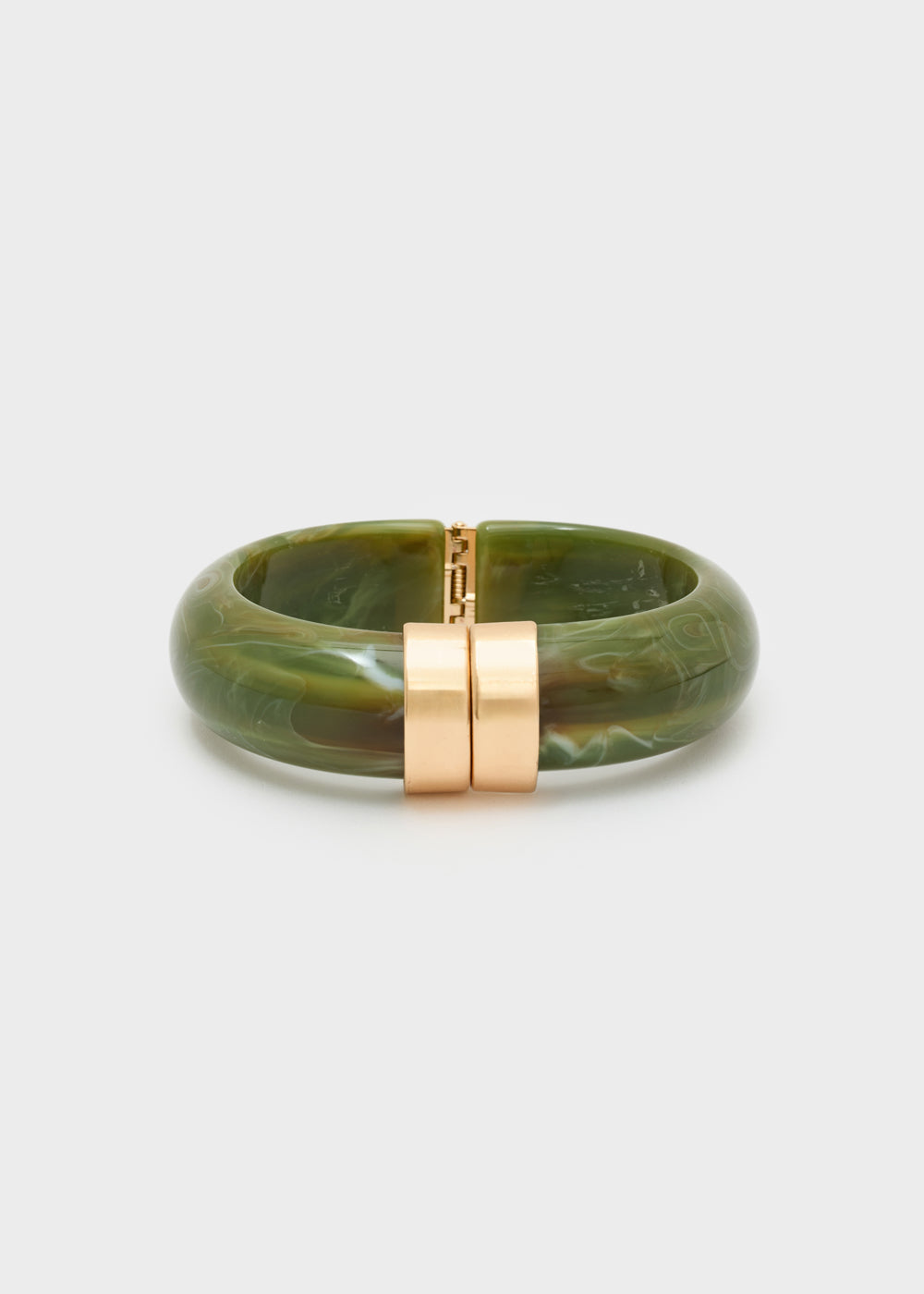 Bracciale Michi dettaglio oro in resina verde