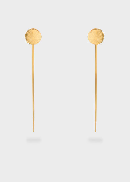 18kt gold plated stainless steel 2-strand earrings