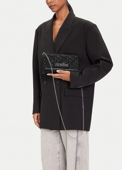 Borsa a tracolla con logo frontale