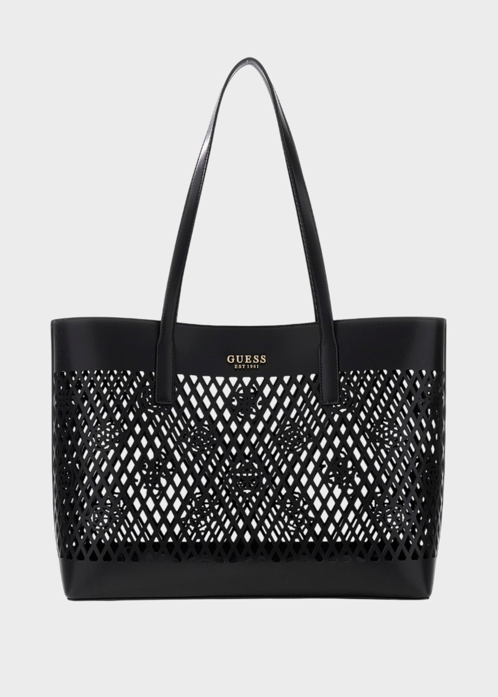 Borsa a spalla grande Letty, forata con pochette interna