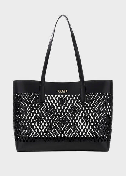 Borsa a spalla grande Letty, forata con pochette interna
